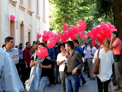 La Fisac Cgil in piazza a Francoforte per la Solidarietà dei Popoli contro i Nazionalismi