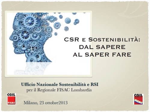 Rsi: Csr e sostenibilità, dal sapere al saper fare