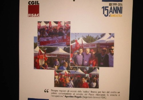 La Fisac ai festeggiamenti di 15 anni di Banca Etica