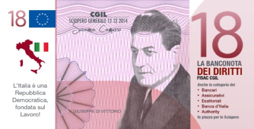 Fisac: allo #ioSciopero Generale con la Banconota di Diritti