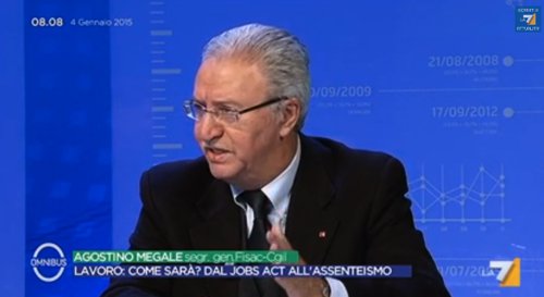 Megale a la7 Omnibus: dal Jobs Act all’assenteismo