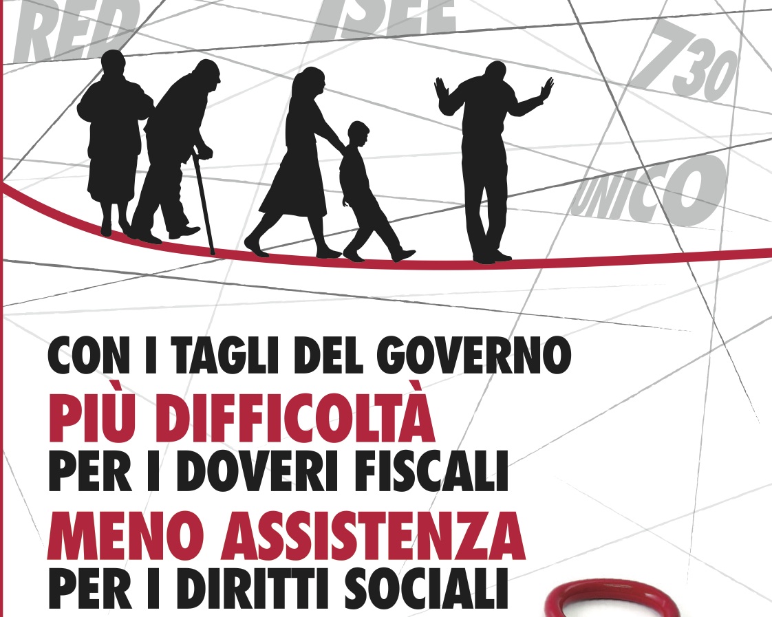 Campagna CGIL-CAAF sui tagli Ddl Stabilità