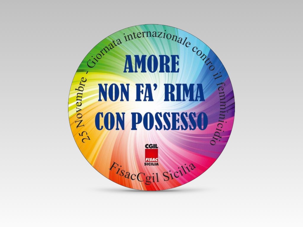 Sicilia: il 25 novembre contro il femminicidio con il nostro adesivo