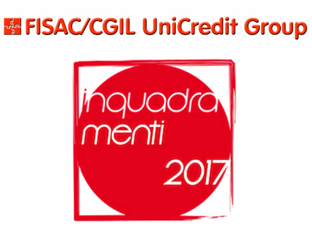 Gruppo Unicredit: lettera integrativa del 21/2/2017 (Accordo inquadramenti)