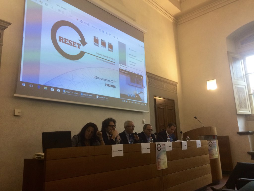 Reset un nuovo modello di banca, più forti relazioni industriali. L’iniziativa a Firenze.