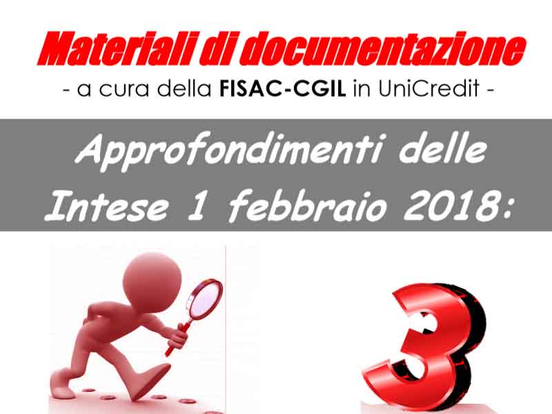 Unicredit: approfondimento delle intese di febbraio 2018 – #3
