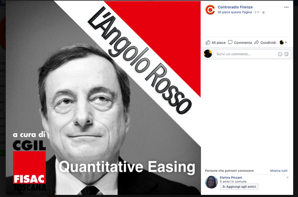 L’Angolo Rosso e il Quantitative Easing