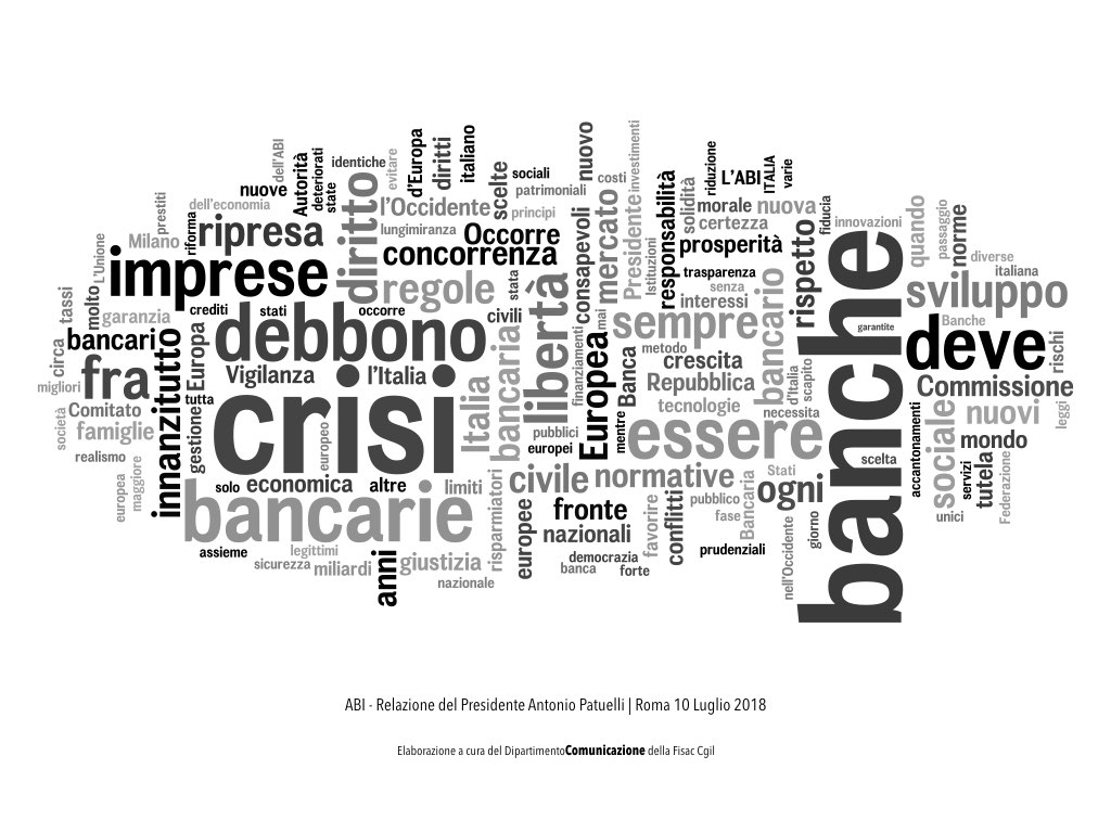 Banche: Cgil, bene Patuelli su ruolo parti sociali