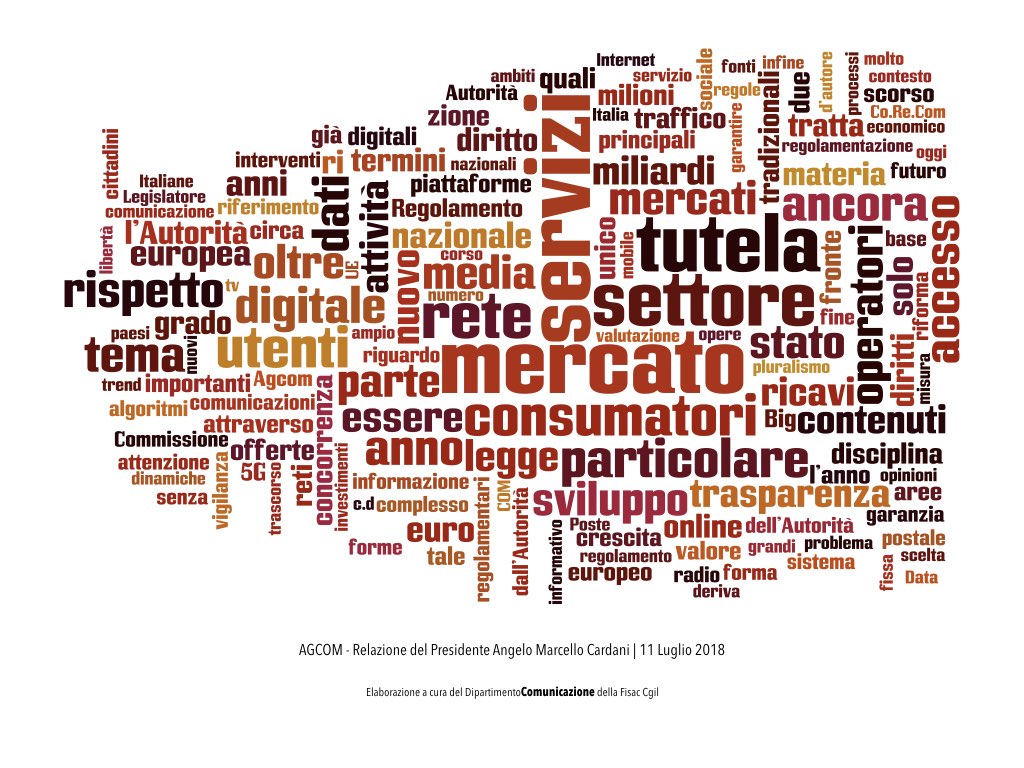AGCOM: la relazione del Presidente