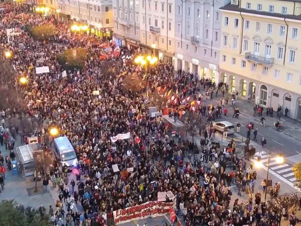 Trieste: manifestazione antifascista
