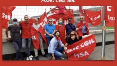 BNL: il presidio della Fisac contro la riorganizzazione aziendale