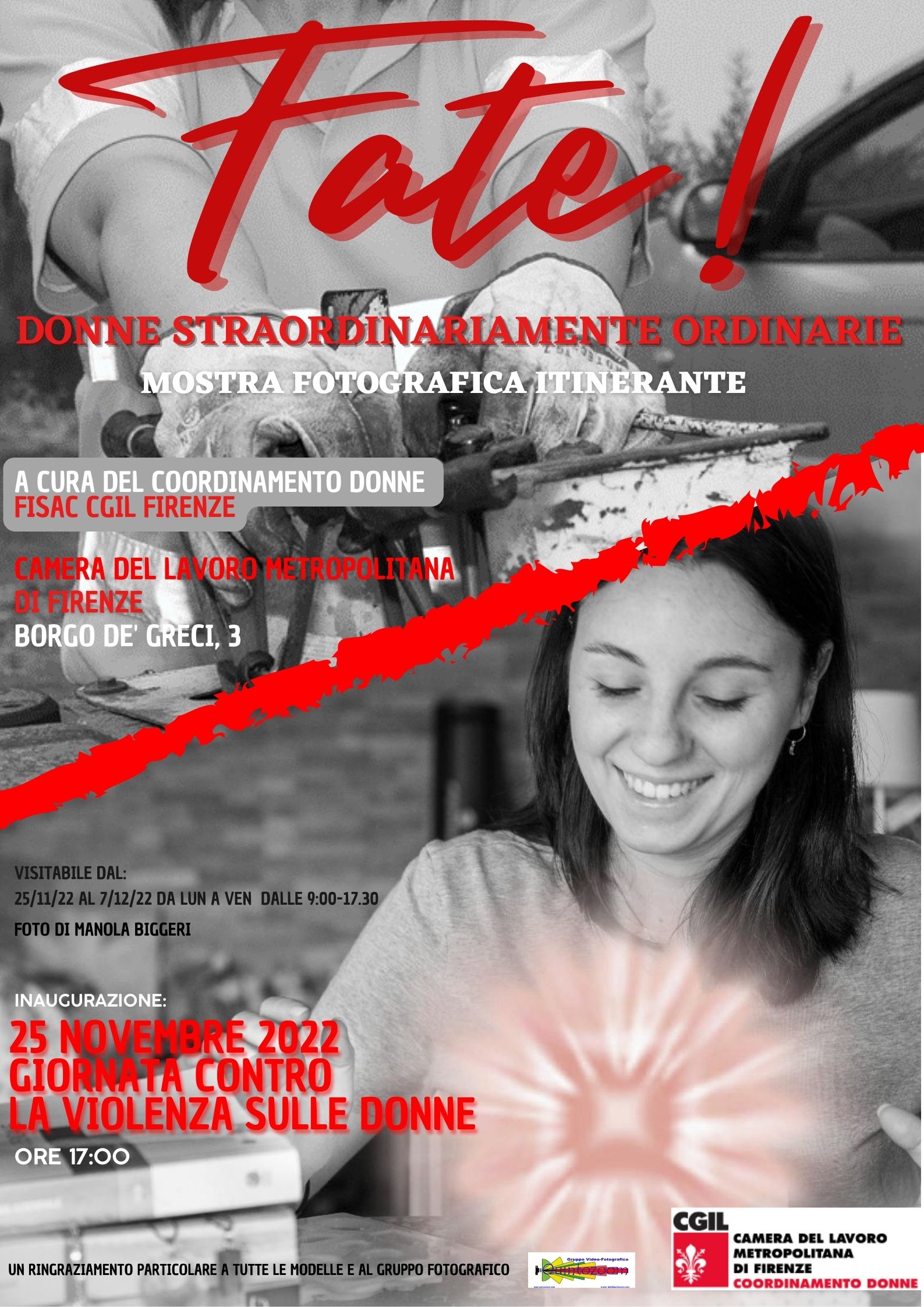 Fate! Donne straordinariamente ordinarie Mostra fotografica Firenze Coordinamento Donne Manola Biggeri