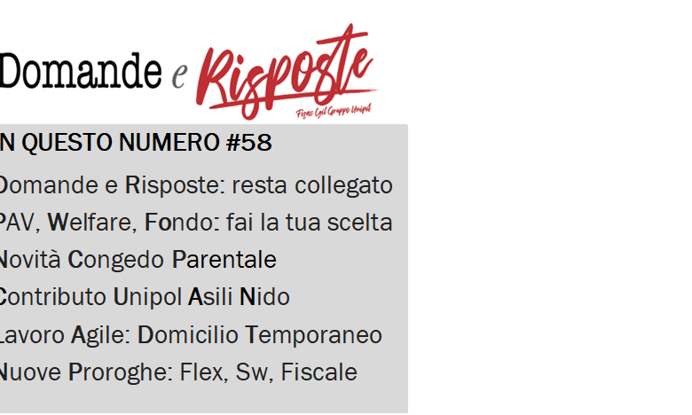 GRUPPO UNIPOL: Domande e Risposte, di tutto ma non tutto #58 GRUPPO UNIPOL: Domande e Risposte, di tutto ma non tutto #58