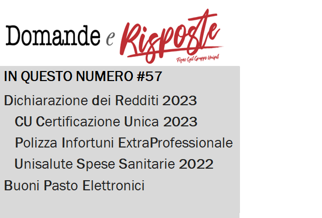 GRUPPO UNIPOL: Domande e Risposte, di tutto ma non tutto #57 GRUPPO UNIPOL: Domande e Risposte, di tutto ma non tutto #57