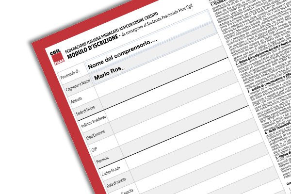 Iscriviti alla Fisac Cgil