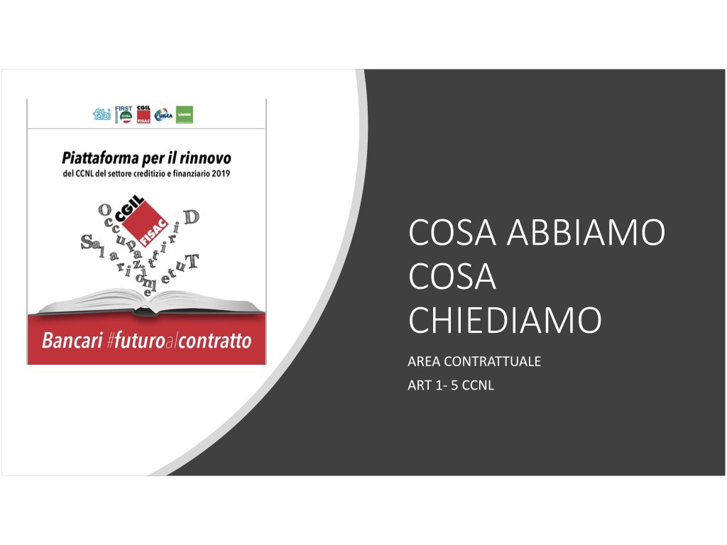 Dip. Giuridico: la piattaforma CCNL ABI, l’area contrattuale