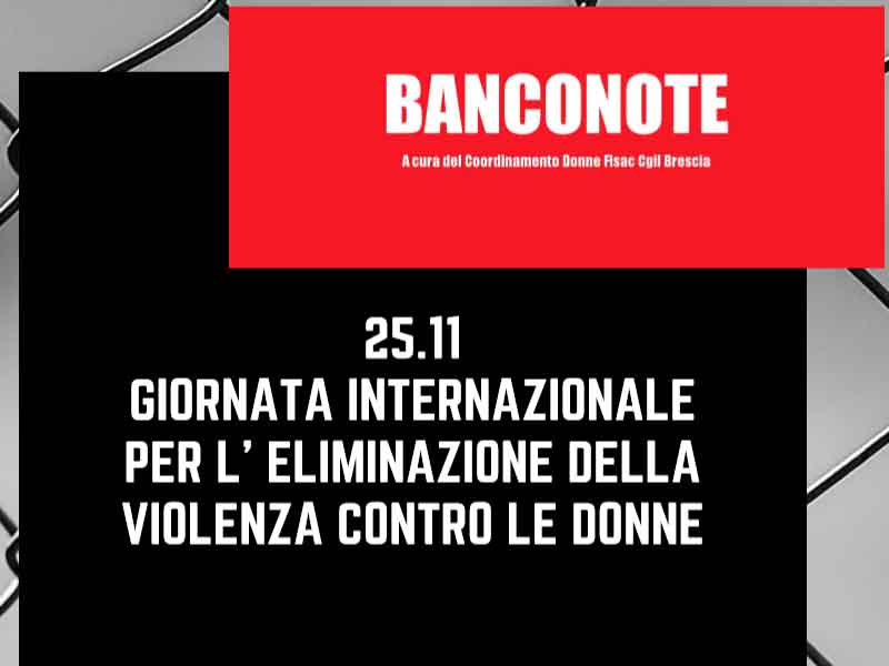 Coordinamento Donne Brescia: “Banconote” di Nov/Dic. 2019