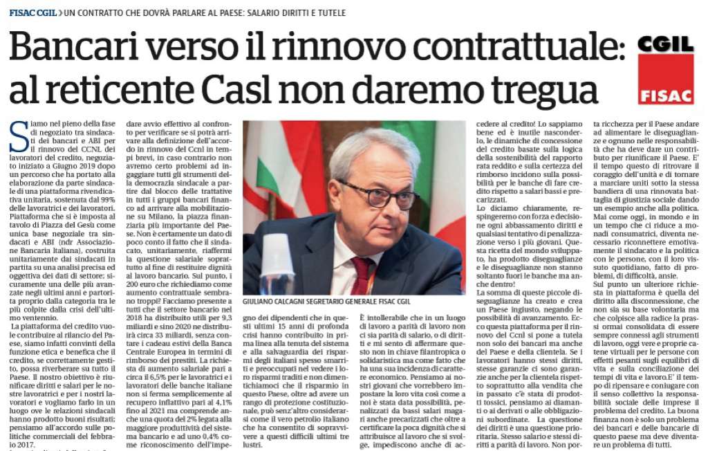 Su Repubblica: al reticente Casl di Poloni non daremo tregua