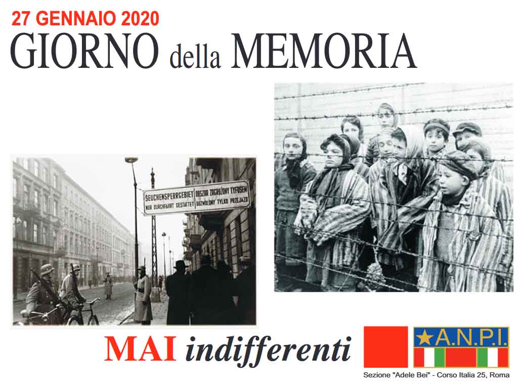 27 gennaio: Giorno della Memoria 2020