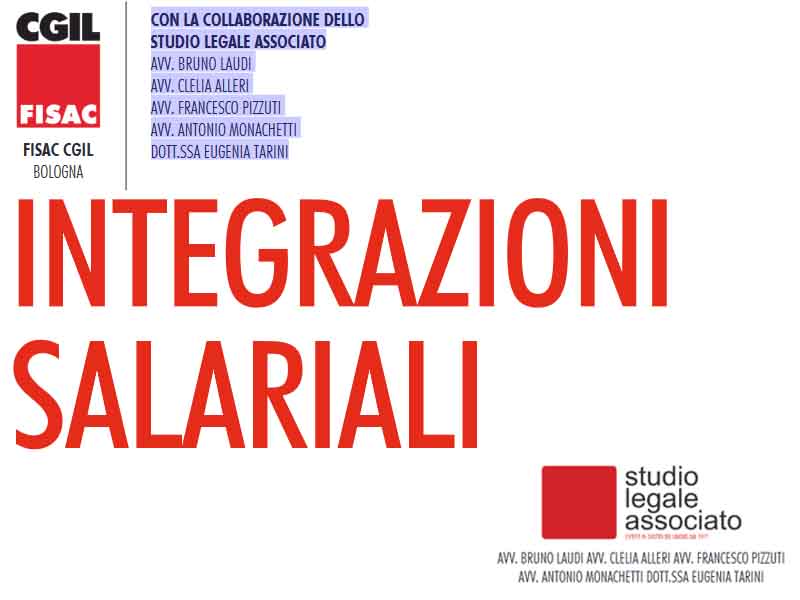 Fisac-Cgil Bologna: le integrazioni salariali