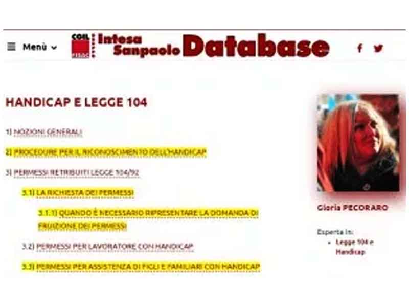 Intesa Sanpaolo: aggiornamento guida Legge 104